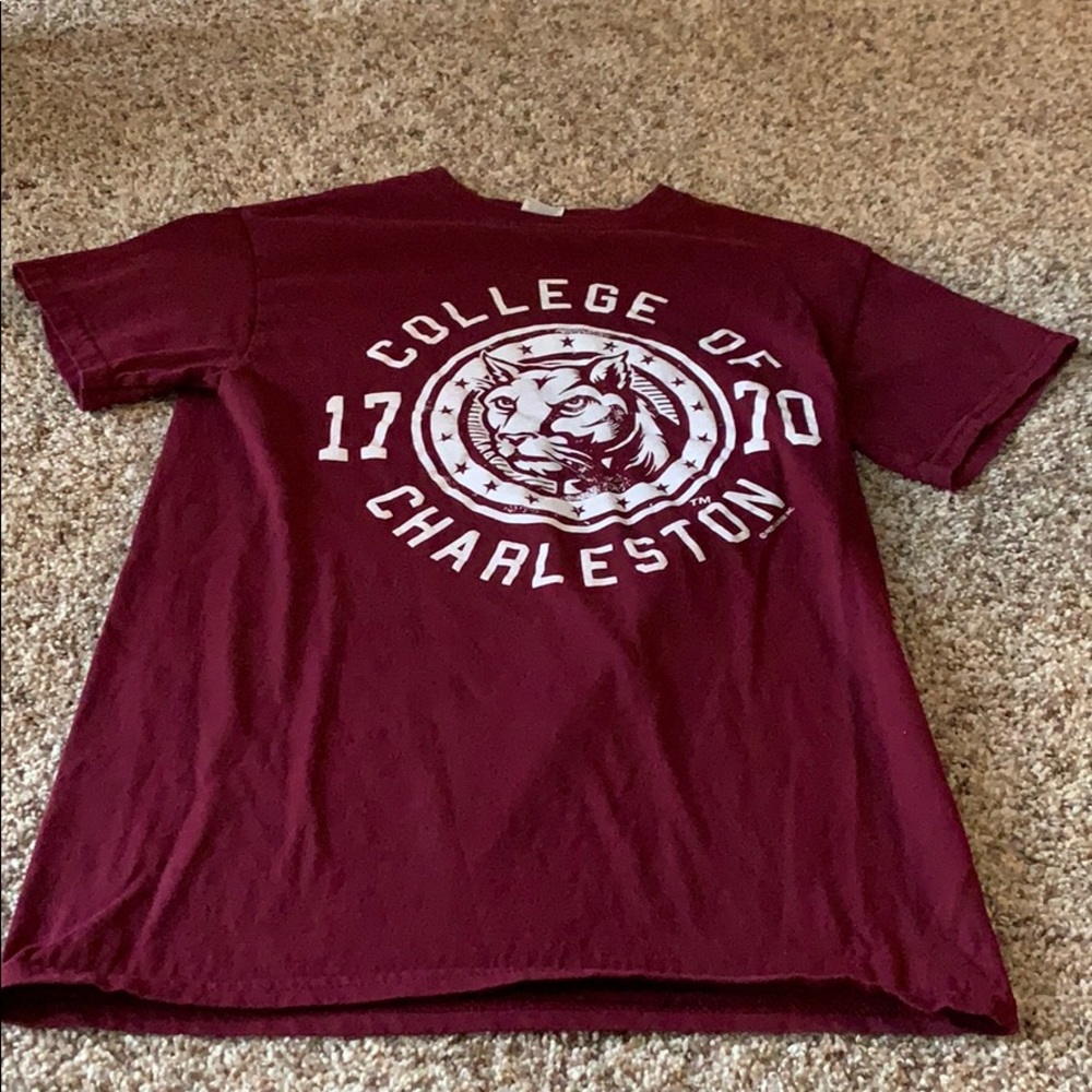 maroon college of Charleston t-shirt